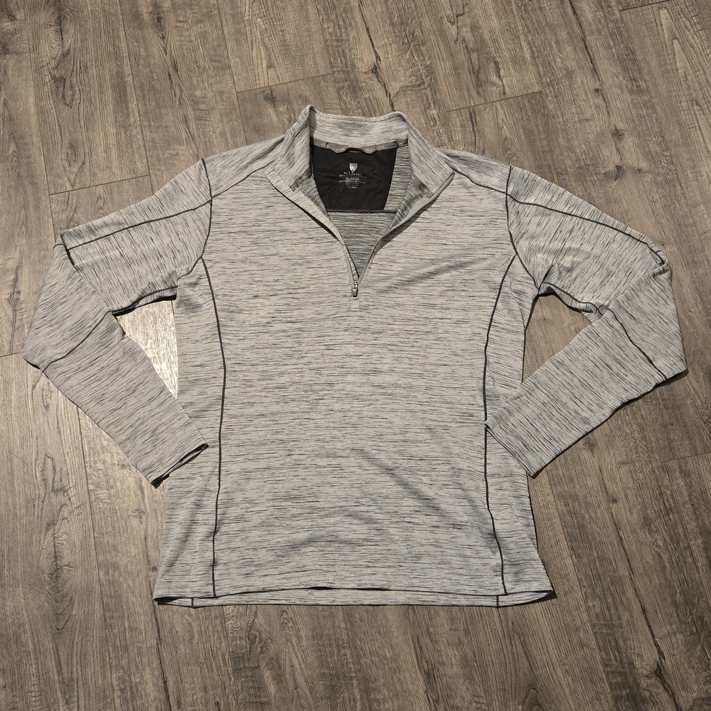 KUHL‎ Alloy 1/4 Zip Men's XL Stretch Long Sleeve Pullover Shirt Gray Lightweight